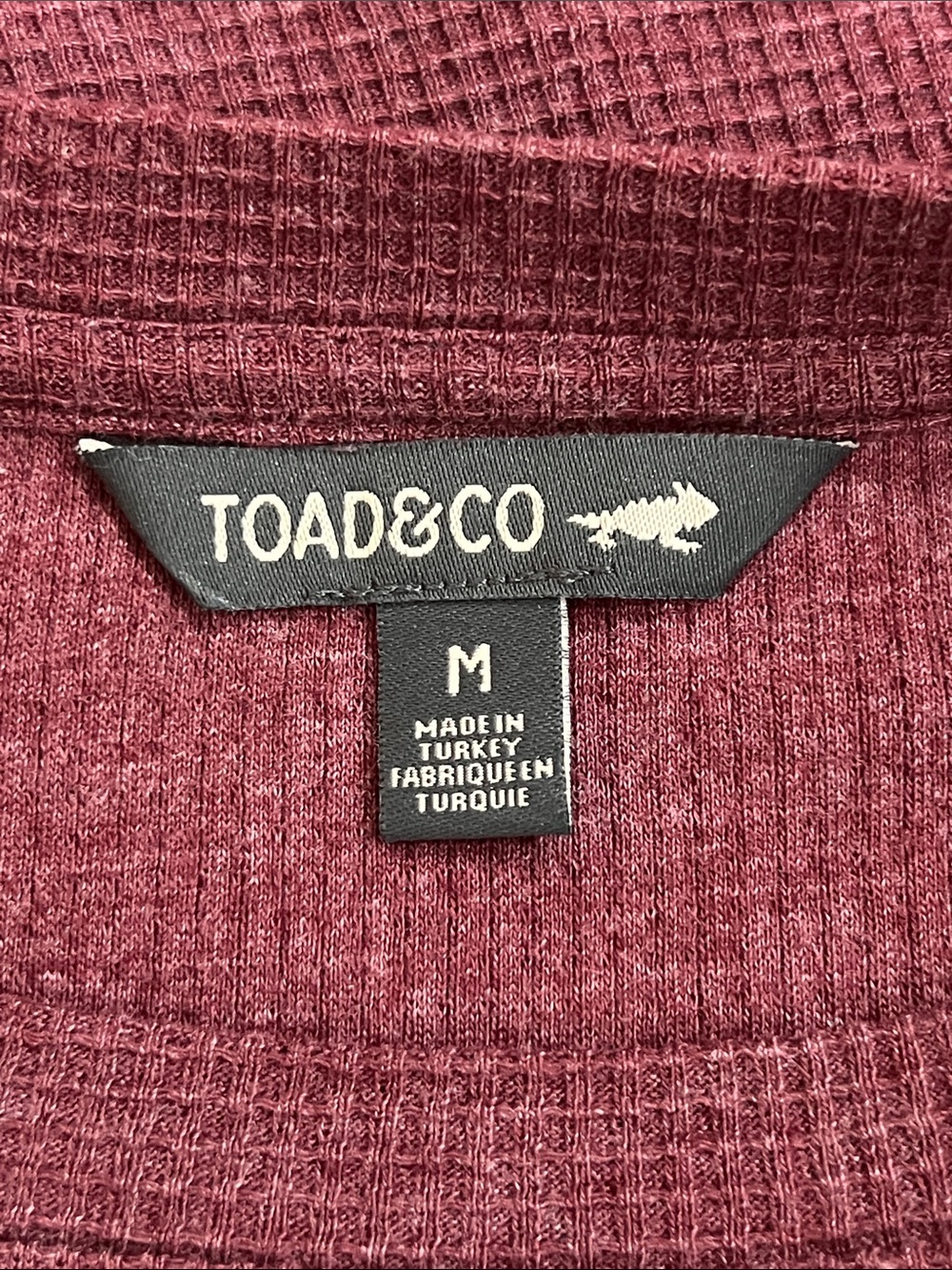 Toad&Co Maroon Waffle Knit Swing Dress Size Medium - Picture 9 of 12